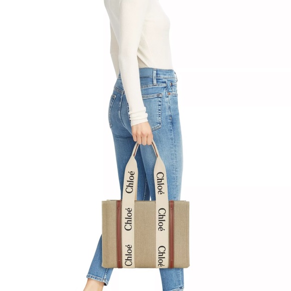 Chloe Woody Medium Logo Tote - Picture 2 of 10